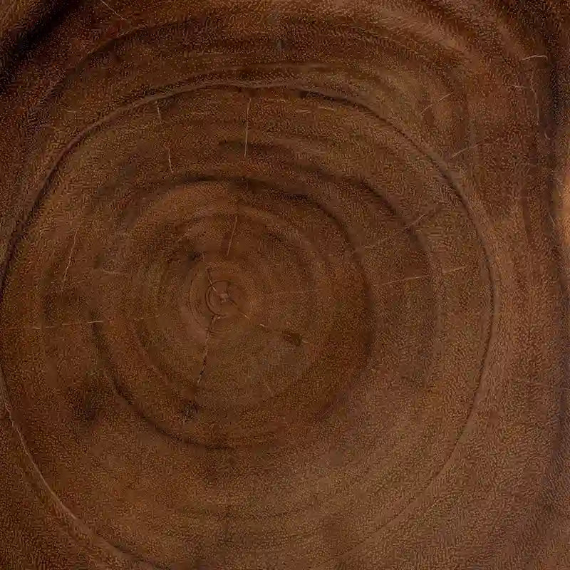 Rapha Hand-carved Suar Wood Side Table - Sculptural Accent Table with Twist Design, Modern Boho Style for Living Room or Bedroom