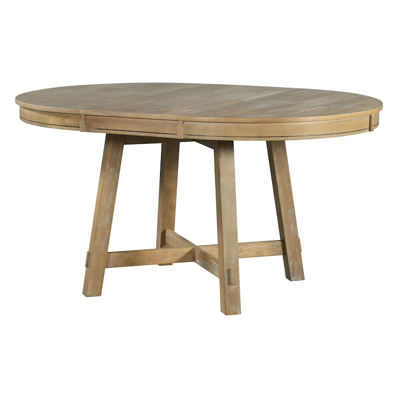 Round Extendable Dining Table With 16 Leaf Kitchen Table End Table Coffee Working Desk Solid Wood Dining Room Table