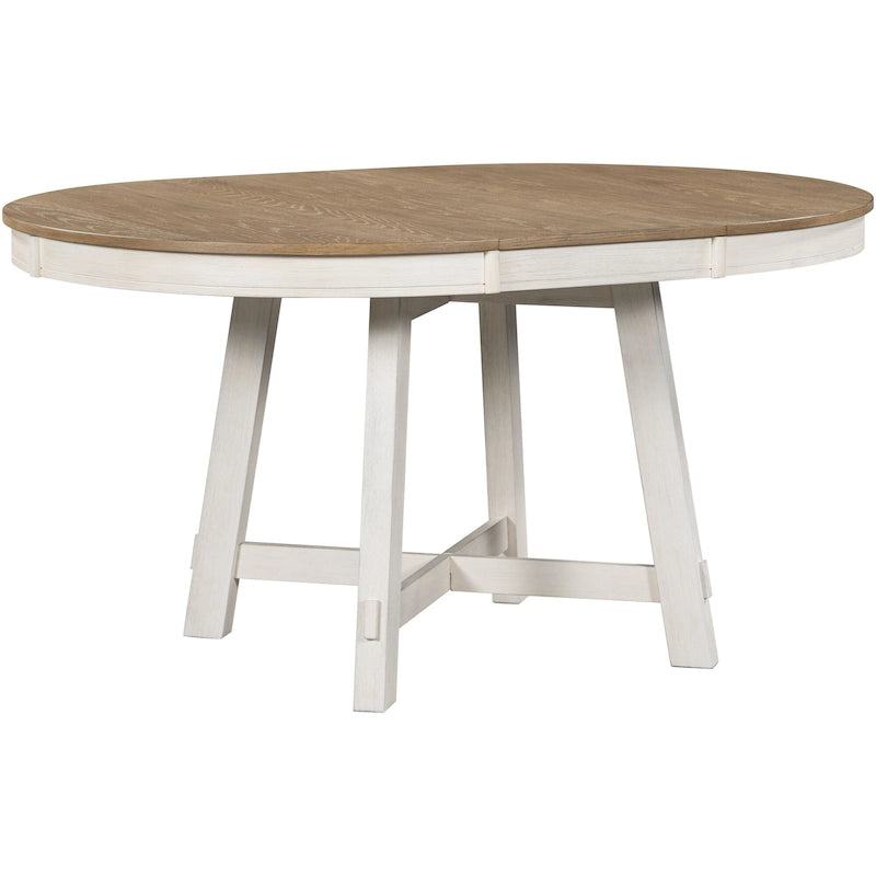 Round Extendable Dining Table With 16 Leaf Kitchen Table End Table Coffee Working Desk Solid Wood Dining Room Table
