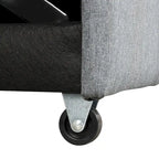 Upholstery Sleeper Sectional Sofa Grey with Storage Space, 2 Tossing Cushions