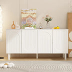 Storage Sideboard Cabinet with 4 Doors Buffet Sideboard End Table - 63.2W