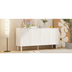 Storage Sideboard Cabinet with 4 Doors Buffet Sideboard End Table - 63.2W