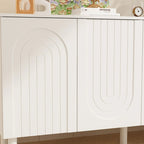 Storage Sideboard Cabinet with 4 Doors Buffet Sideboard End Table - 63.2W